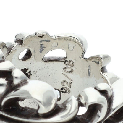 Chrome Hearts DBL FLRL CRS 925 Silver Ring Size 19.5
