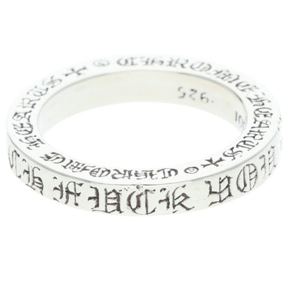 Chrome Hearts 3mm Spacer FUCKYOU Silver Ring Size ONE SIZE