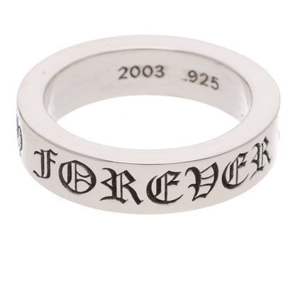 Chrome Hearts 6mm SPACER FOREVER 925 Silver Ring Size 23.5