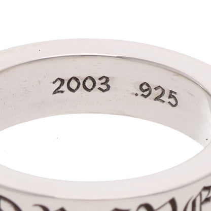 Chrome Hearts 6mm SPACER FOREVER 925 Silver Ring Size 23.5