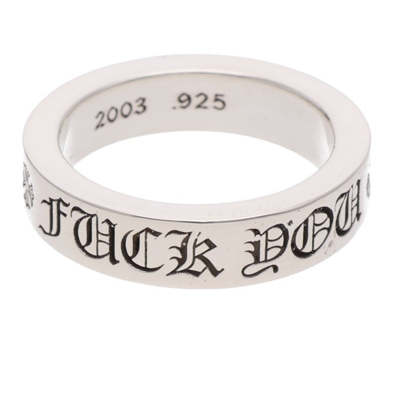 Chrome Hearts 6mm SPACER FUCKYOU Silver Ring Size ONE SIZE