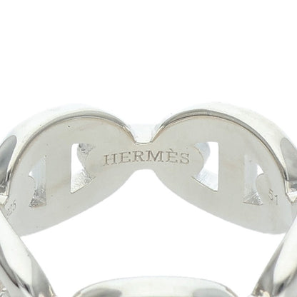 HERMES Chaine d'Ancre Enchainee PM Silver Ring Size 51