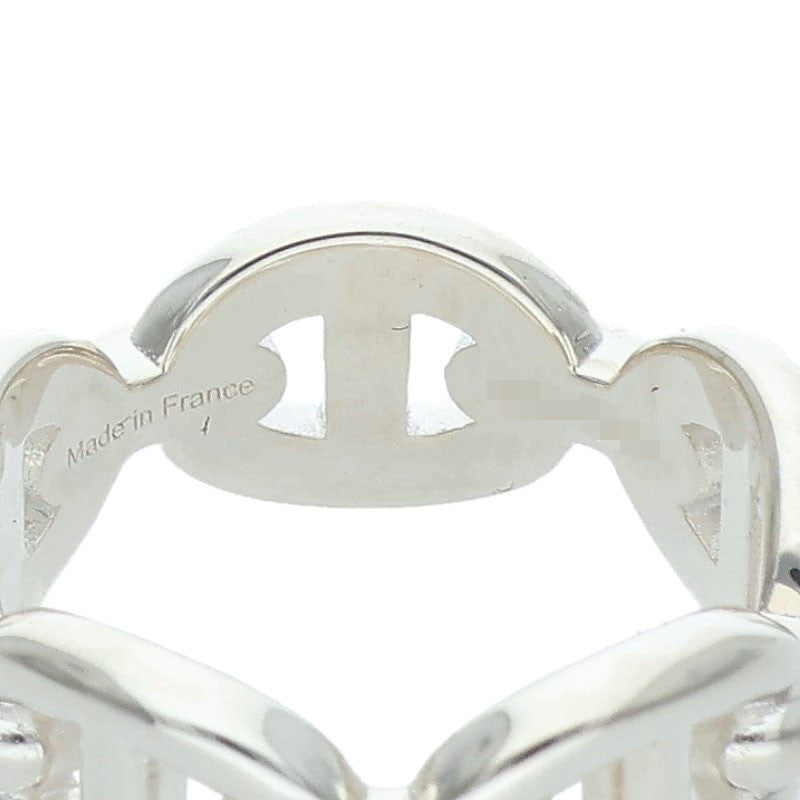 HERMES Chaine d'Ancre Enchainee PM Silver Ring Size 51