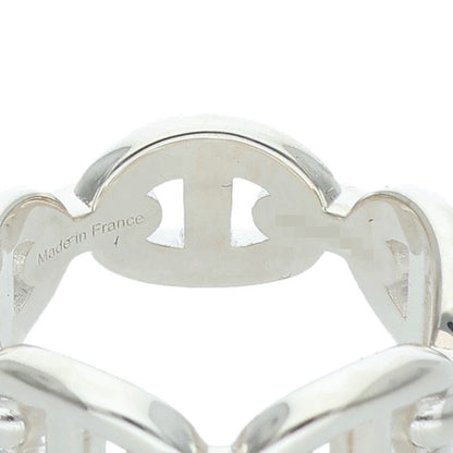 HERMES Chaine d'Ancre Enchainee PM Silver Ring Size 51