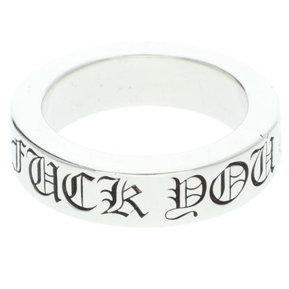 Chrome Hearts 6mm SPACER FUCKYOU Silver Ring Size ONE SIZE