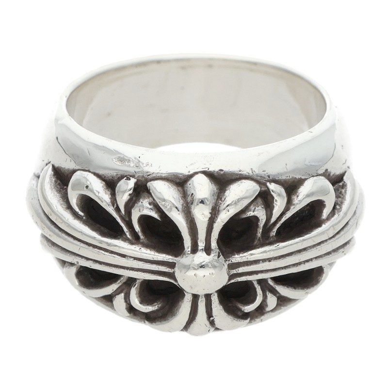 Chrome Hearts FLRL CRS Sterling Silver Ring Size 12.5