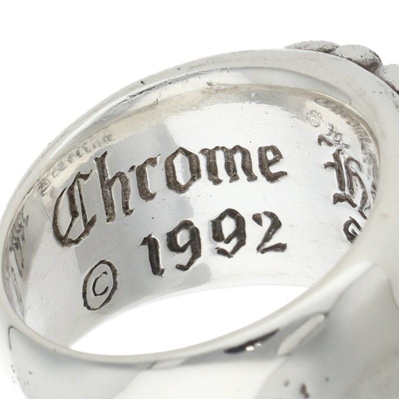 Chrome Hearts FLRL CRS Sterling Silver Ring Size 12.5