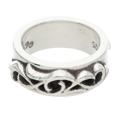 Chrome Hearts DBL NARROW VINE BAND Silver Ring Size ONE SIZE