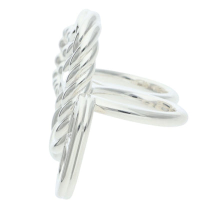 HERMES Area II Double Silver Ring Size 54