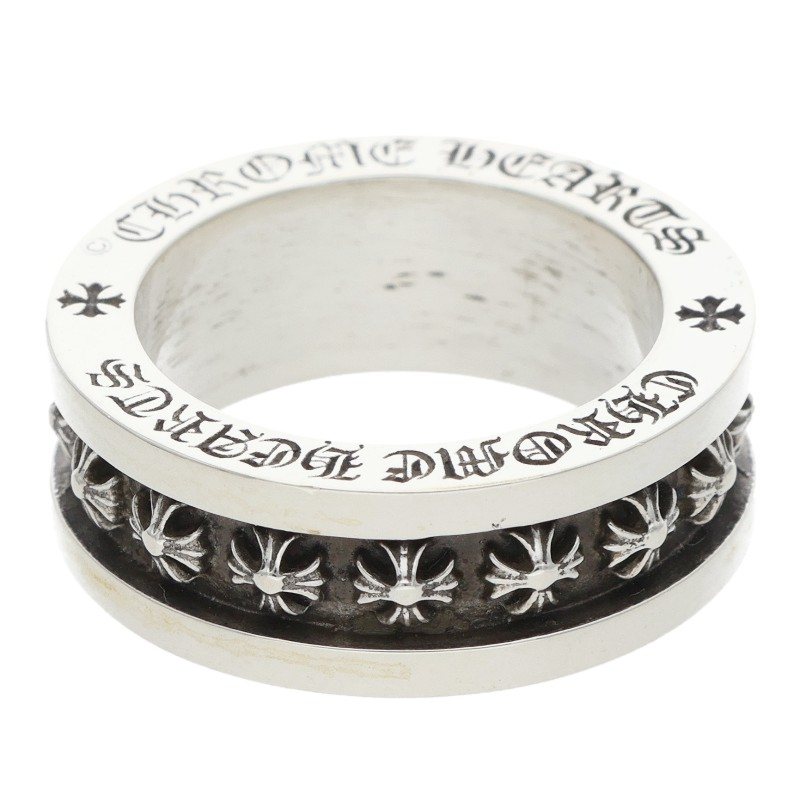 Chrome Hearts CH Plus Mini 925 Silver Ring Size 8.5