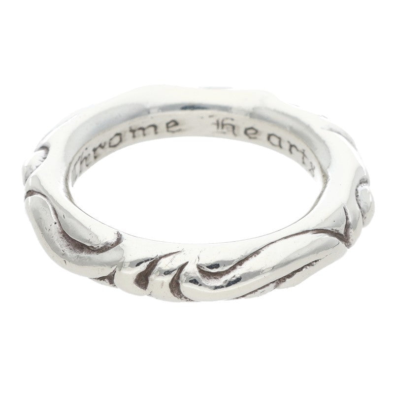 Chrome Hearts SCRL BAND 925 Silver Ring Size ONE SIZE