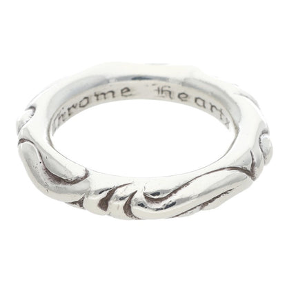 Chrome Hearts SCRL BAND 925 Silver Ring Size ONE SIZE