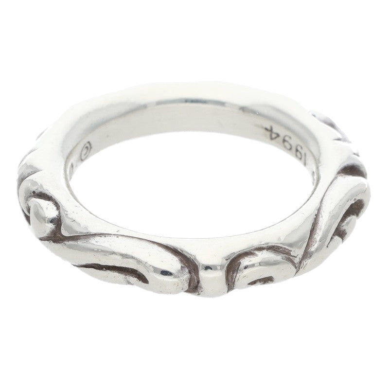 Chrome Hearts SCRL BAND 925 Silver Ring Size ONE SIZE