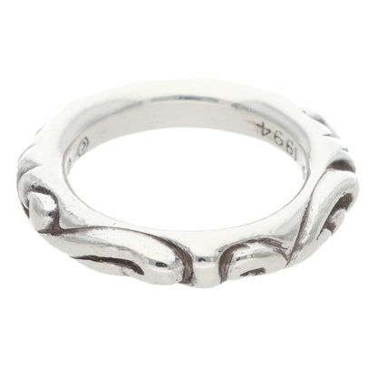 Chrome Hearts SCRL BAND 925 Silver Ring Size ONE SIZE