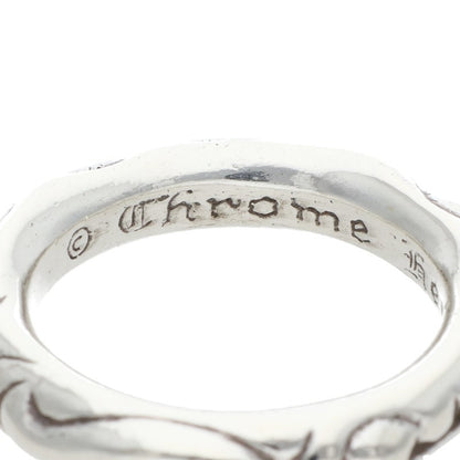 Chrome Hearts SCRL BAND 925 Silver Ring Size ONE SIZE