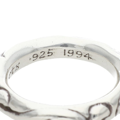 Chrome Hearts SCRL BAND 925 Silver Ring Size ONE SIZE