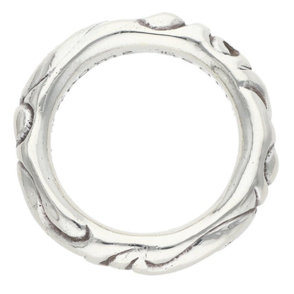 Chrome Hearts SCRL BAND 925 Silver Ring Size ONE SIZE