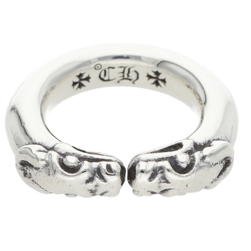 Chrome Hearts DOUBLE DOG 925 Silver Ring Size ONE SIZE