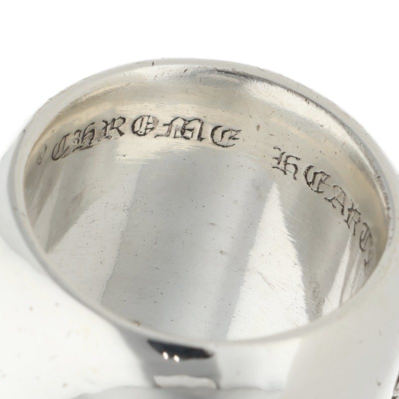 Chrome Hearts CLASSIC OVAL Cross Silver Ring Size ONE SIZE