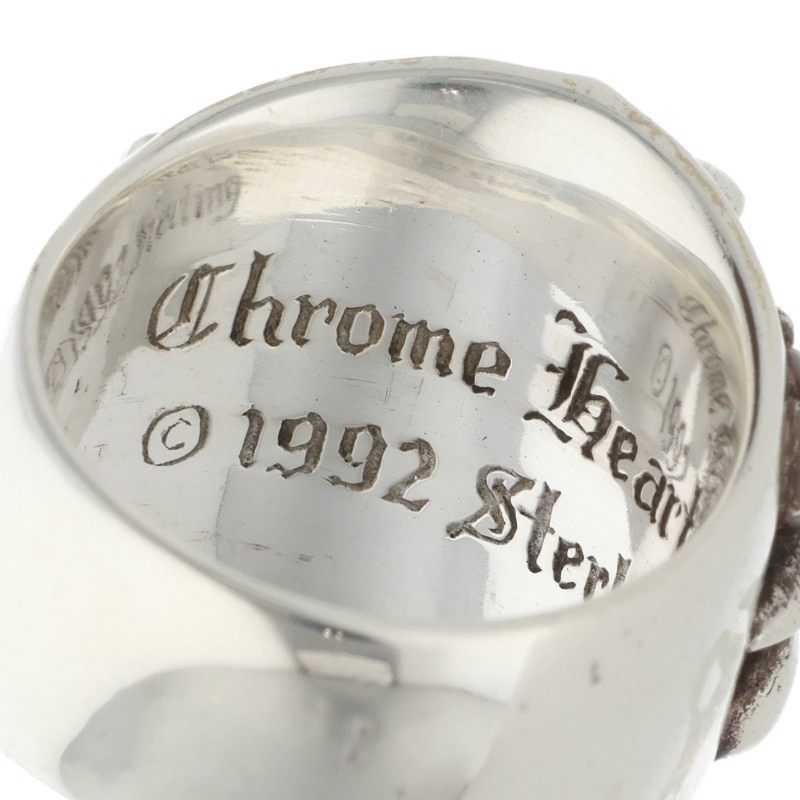 Chrome Hearts KEEPER Sterling Silver Ring Size 18.5