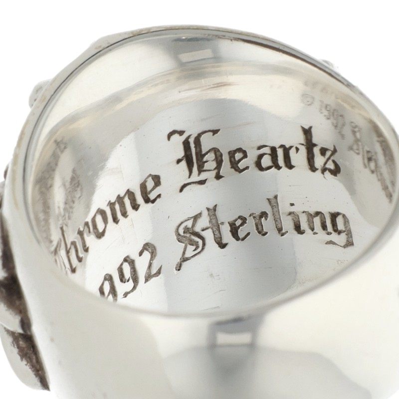 Chrome Hearts KEEPER Sterling Silver Ring Size 18.5