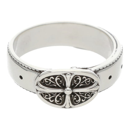 Chrome Hearts BELTED OVAL SML Silver Ring Size 18.5