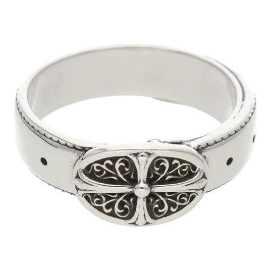Chrome Hearts BELTED OVAL SML Silver Ring Size 18.5