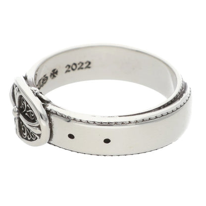 Chrome Hearts BELTED OVAL SML Silver Ring Size 18.5