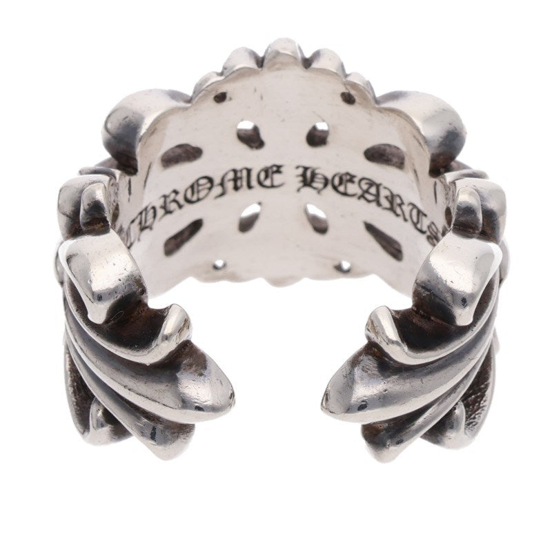 Chrome Hearts DBL FLRL CRS 925 Silver Ring Size ONE SIZE