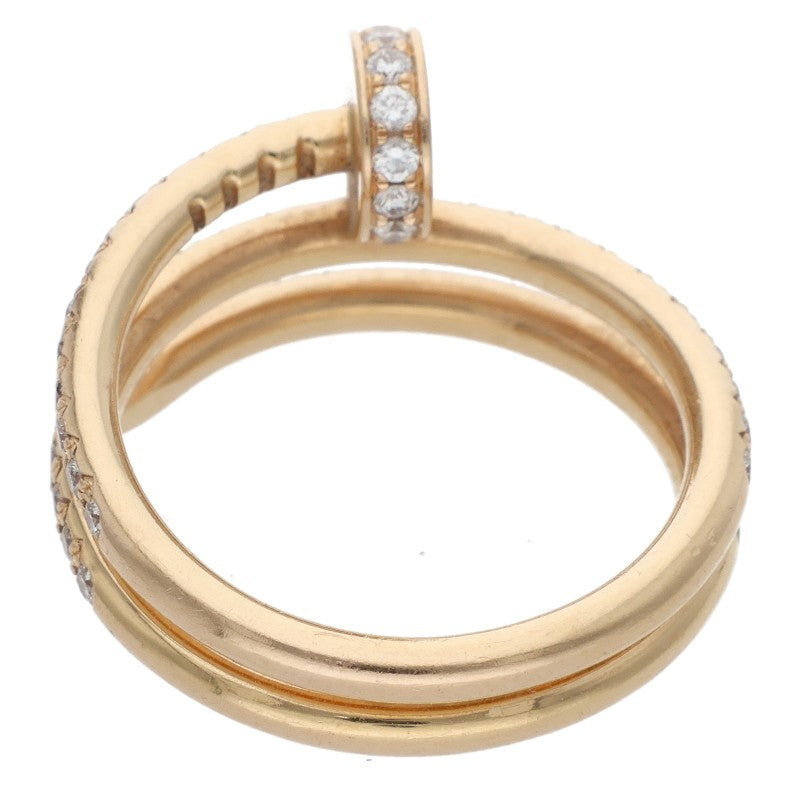 Cartier JUSTE UN CLOU SM K18PG Pave Diamond Ring Size JP 9