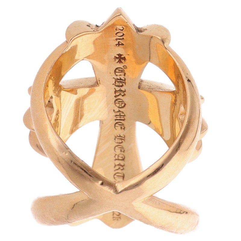 Chrome Hearts 22K Sapphire Infinity Cross Ring Size JP 14