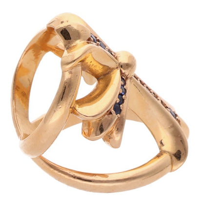 Chrome Hearts 22K Sapphire Infinity Cross Ring Size JP 14