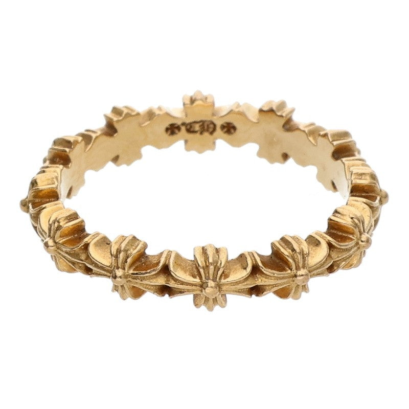 Chrome Hearts 22K Tiny E CH Plus Band Gold Ring Size 11.5