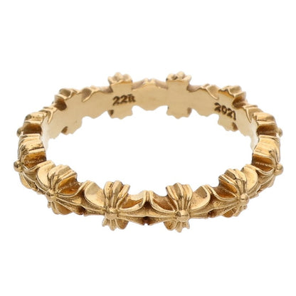 Chrome Hearts 22K Tiny E CH Plus Band Gold Ring Size 11.5