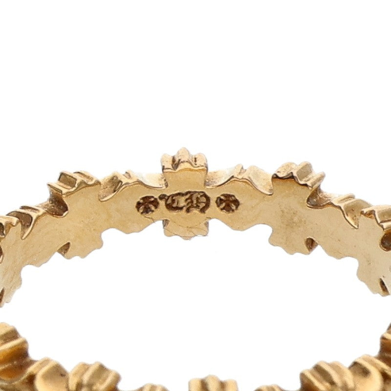 Chrome Hearts 22K Tiny E CH Plus Band Gold Ring Size 11.5