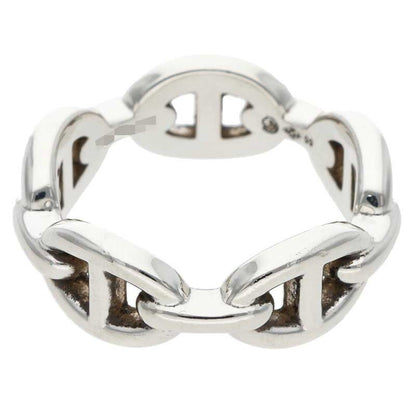 HERMES Chaine d'Ancre Enchainee PM Silver Ring Size 55