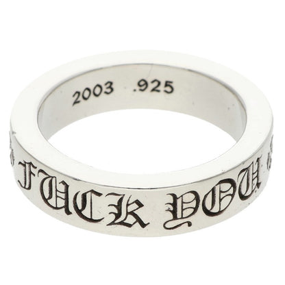 Chrome Hearts 6mm Spacer FUCKYOU Silver Ring Size 22.5