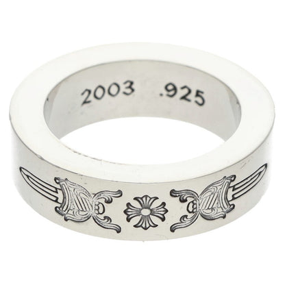 Chrome Hearts 6mm Spacer Dagger Silver Ring Size JP 9