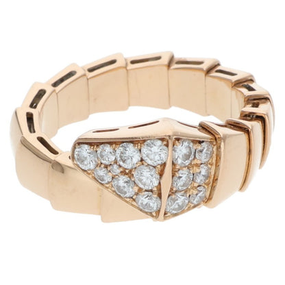 BVLGARI Serpenti Viper Top Diamond Coil Ring Size JP 15