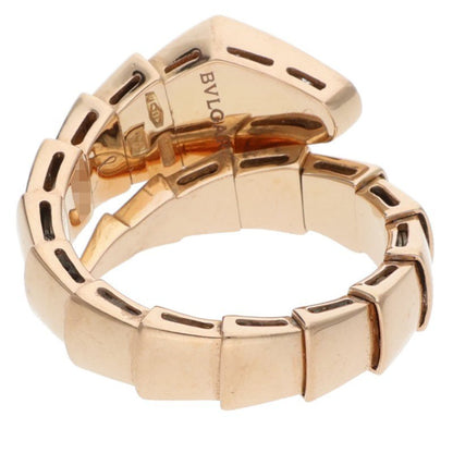BVLGARI Serpenti Viper Top Diamond Coil Ring Size JP 15