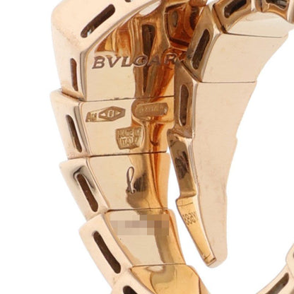 BVLGARI Serpenti Viper Top Diamond Coil Ring Size JP 15