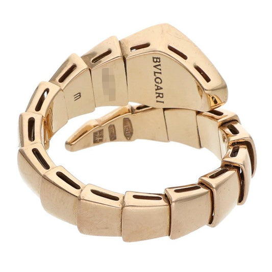 BVLGARI Serpenti Viper Top Diamond Coil Ring Size JP 13