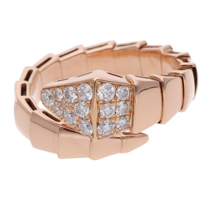 BVLGARI Serpenti Viper Top Diamond Coil Ring Size JP 16