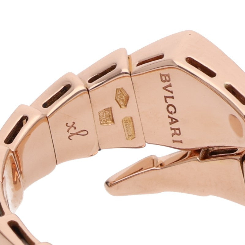 BVLGARI Serpenti Viper Top Diamond Coil Ring Size JP 16