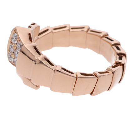 BVLGARI Serpenti Viper Top Diamond Coil Ring Size JP 16