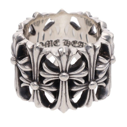 Chrome Hearts 925 Silver Cemetery Cross Ring Size JP 18.5