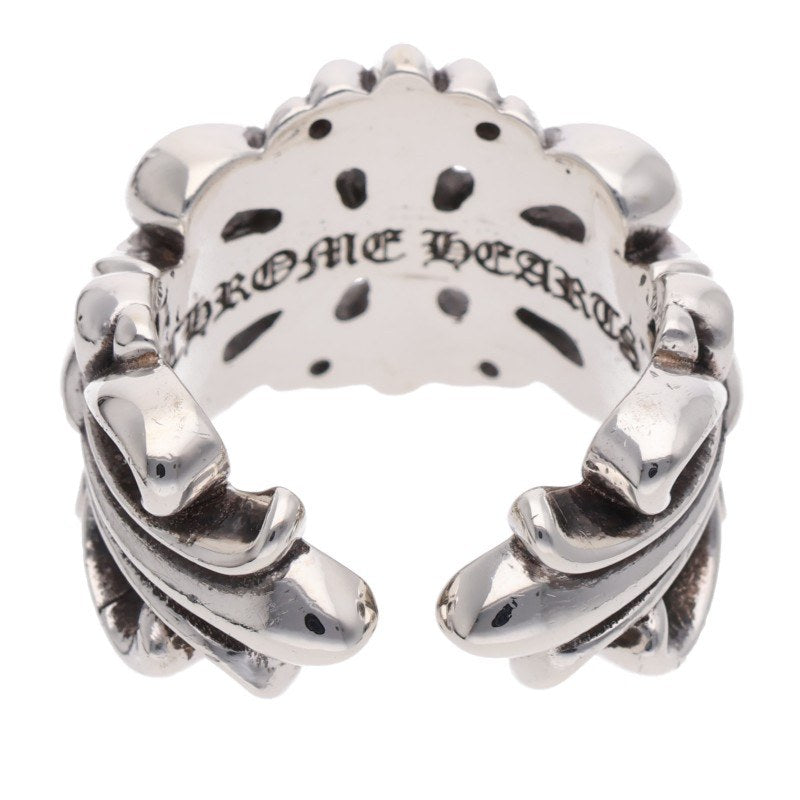 Chrome Hearts 925 DBL FLRL CRS Silver Ring Size ONE SIZE