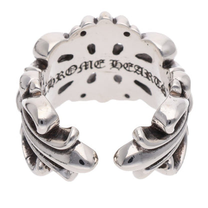 Chrome Hearts 925 DBL FLRL CRS Silver Ring Size ONE SIZE