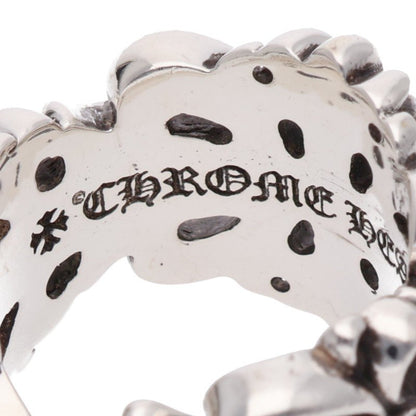 Chrome Hearts 925 DBL FLRL CRS Silver Ring Size ONE SIZE