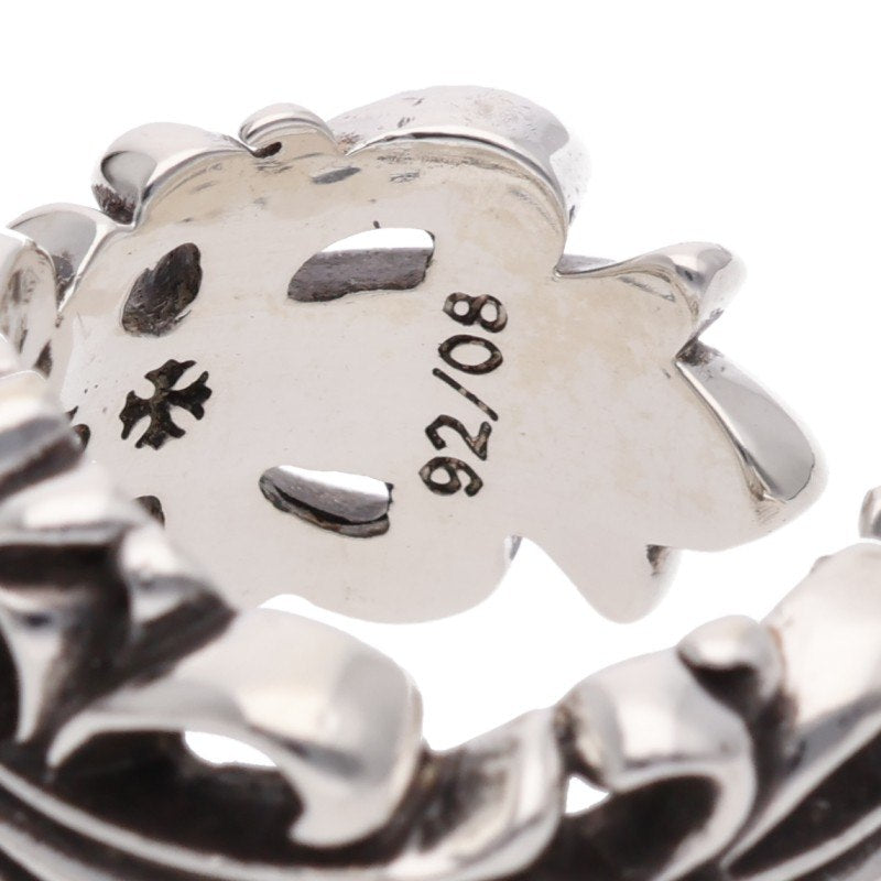 Chrome Hearts 925 DBL FLRL CRS Silver Ring Size ONE SIZE